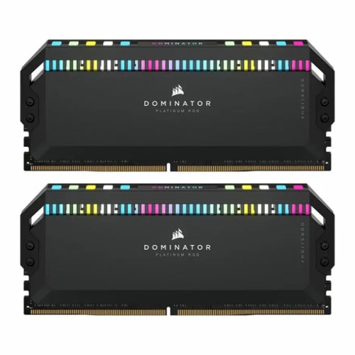 رم کامپیوتر CORSAIR DOMINATOR PLATINUM RGB BLACK 64GB(2X32GB) 6400 CL32 DDR5