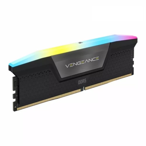 رم کامپیوتر CORSAIR VENGEANCE RGB BLACK 64GB(2X32GB) 5200 CL40 DDR5
