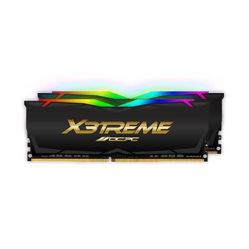 رم کامپیوتر OCPC X3 TREME RGB 32GB 16GBx2 3600MHz CL18 DDR4 BLACK
