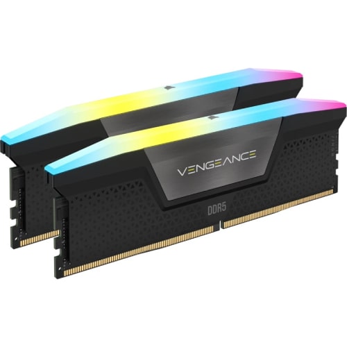 رم کامپیوتر کورسیر مدل CORSAIR VENGEANCE RGB BLACK 32GB (16GBx2) 5200MHz CL36