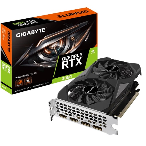 کارت گرافیک گیگابایت مدل GIGABYTE GeForce RTX 3050 WINDFORCE OC 6G