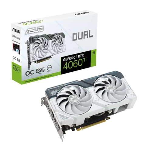 کارت گرافیک ایسوس مدل ASUS RTX 4060Ti DUAL OC 8GB WHITE