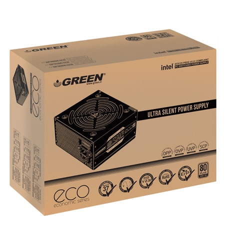 منبع تغذیه کامپیوتر گرین مدل Green GP400A-ECO