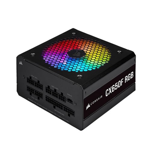منبع تغذیه کامپیوتر کورسیر مدل CORSAIR CX650F RGB BRONZE