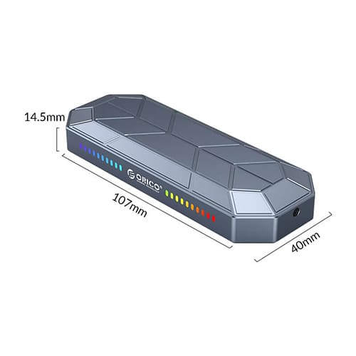 باکس RGB M.2 NVMe SSD مدل ORICO M2VG01-C3